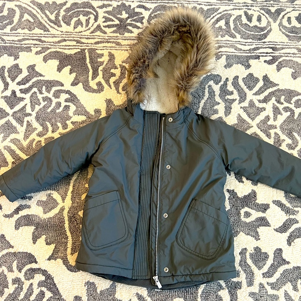 Old Navy water wicking Grey/green coat